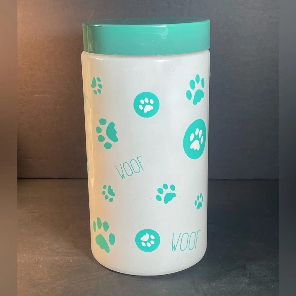 8.75” Tall Glass Cat Treat Container